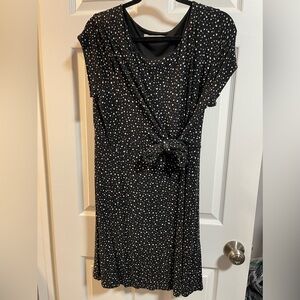 Black and White Spotted Loft Dress